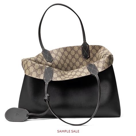 gucci small turnaround reversible leather tote|gucci reversible canvas tote.